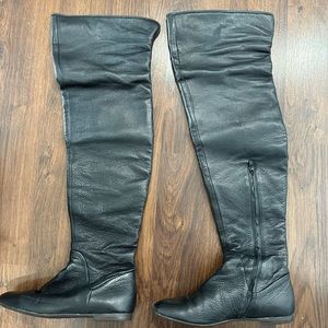 Giuseppe Zanotti black leather knee high boots